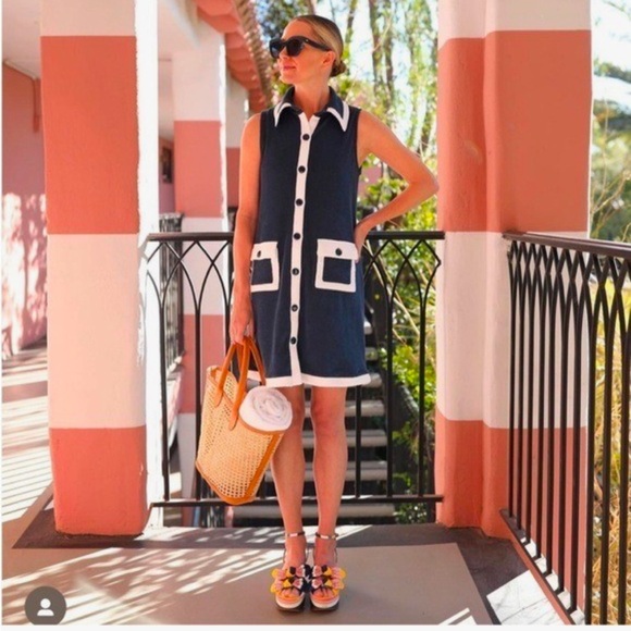 Atlantic- Pacific x LAKE Pink Terry Darcy Sleeveless Dress- lychee - Picture 4 of 7